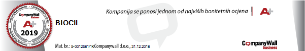 Companywall - Kompanija se ponosi jednom od najviših bonitetnih ocjena